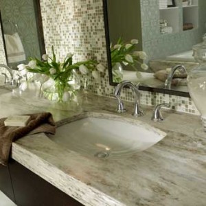 Salle de bain - comptoir granit - Solutions Comptoirs